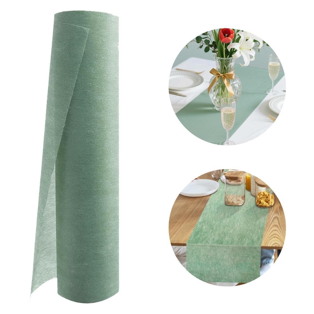 Bieżnik na stół 30 cm x 25 m, zielony eukaliptus, dekoracyjna wstążka Bieżnik na stół 30 cm x 25 m, zielony eukaliptus, dekoracyjna wstążka