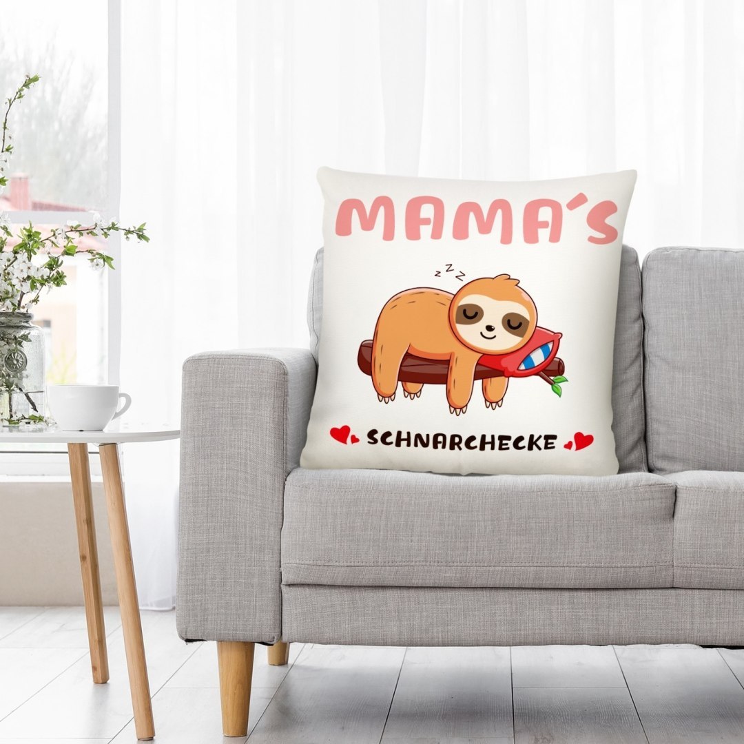 Poduszka dekoracyjna 45×45 cm z poliestru z motywem leniwca dla mamy Poduszka dekoracyjna 45×45 cm z poliestru z motywem leniwca dla mamy