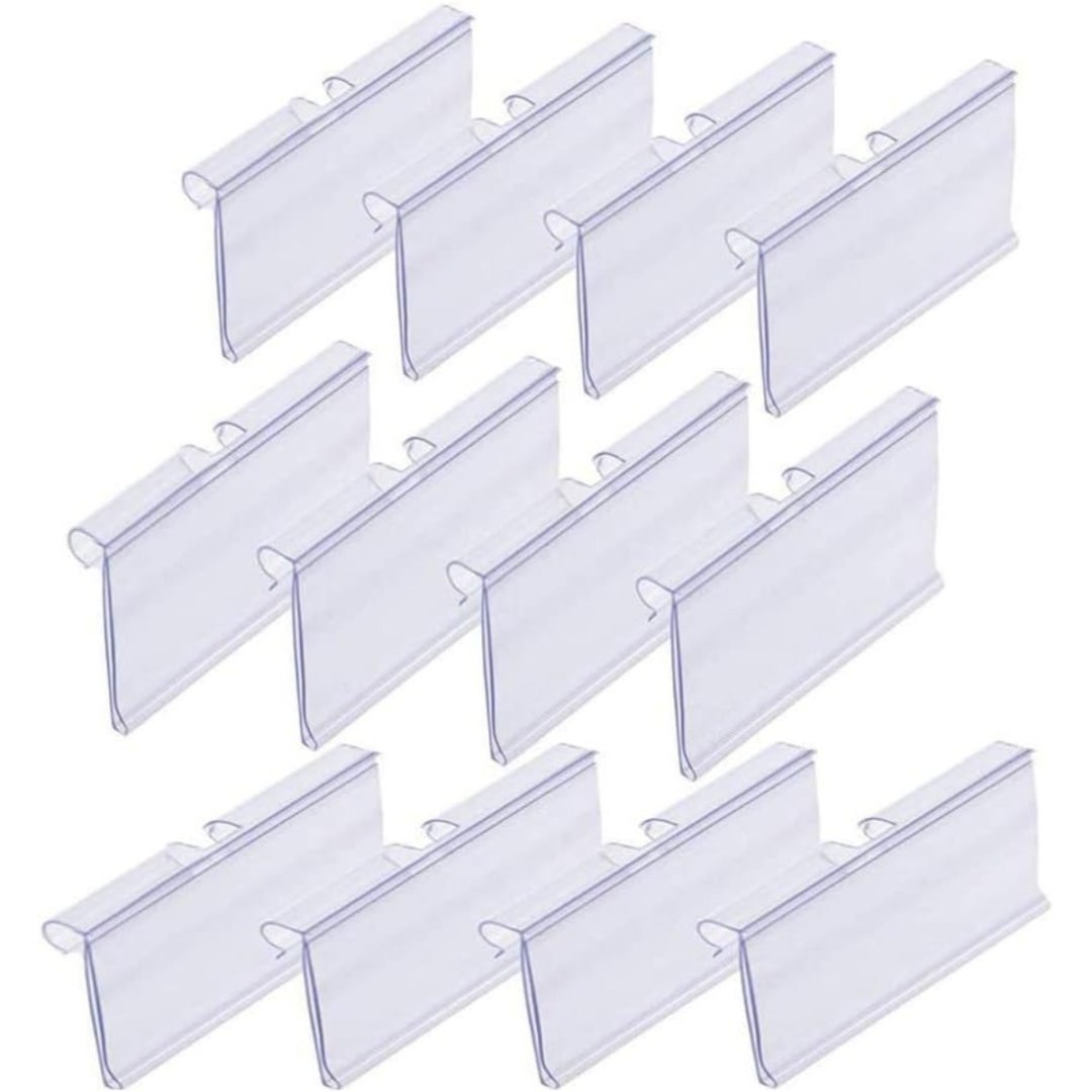 Zestaw 70 przezroczystych uchwytów na etykiety PVC 60 x 44 mm Zestaw 70 przezroczystych uchwytów na etykiety PVC 60 x 44 mm