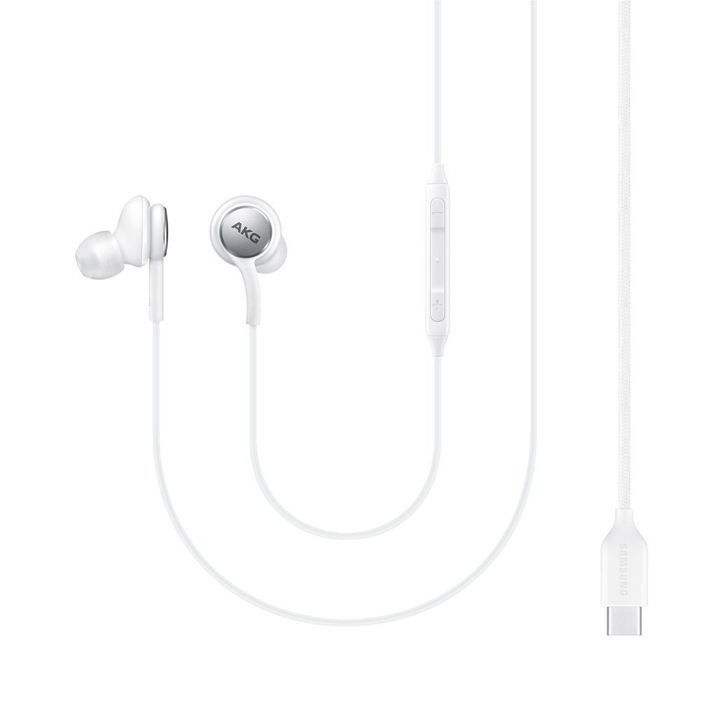 Przewodowe słuchawki dokanałowe AKG złącze USB-C biały Przewodowe słuchawki dokanałowe AKG złącze USB-C biały