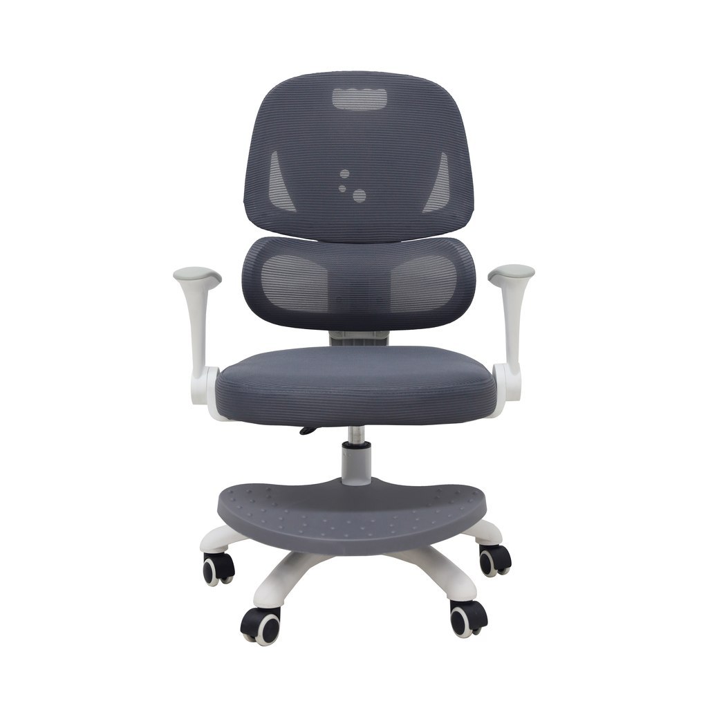 Krzesło do biurka dla dziecka fotel ergonomiczny obrotowy regulowany szary Krzesło do biurka dla dziecka fotel ergonomiczny obrotowy regulowany szary