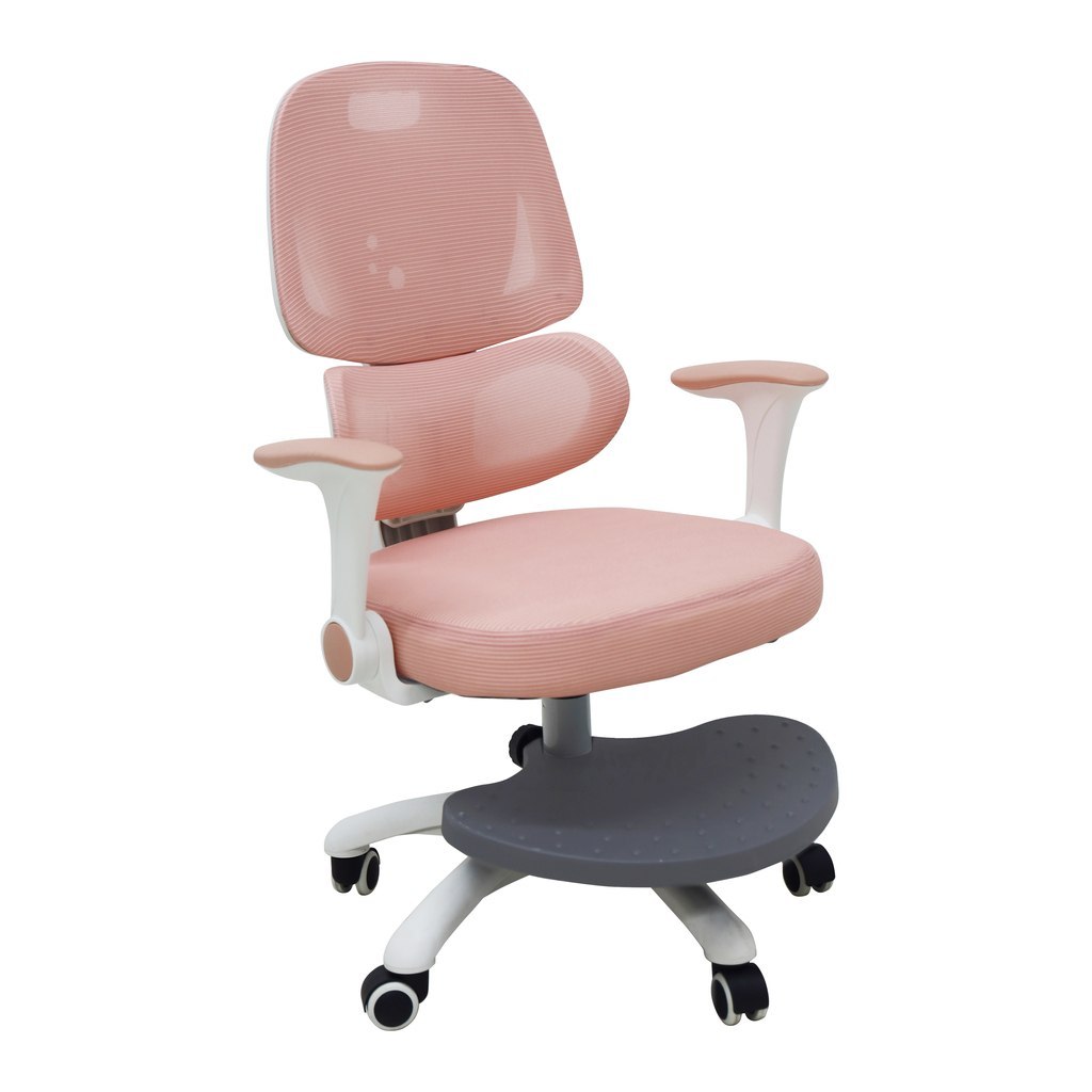 Krzesło do biurka dla dziecka fotel ergonomiczny obrotowy regulowany różowy Krzesło do biurka dla dziecka fotel ergonomiczny obrotowy regulowany różowy