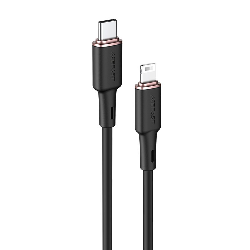 Kabel przewód do iPhone MFI USB-C – Lightning 30W 3A 1.2m czarny Kabel przewód do iPhone MFI USB-C – Lightning 30W 3A 1.2m czarny
