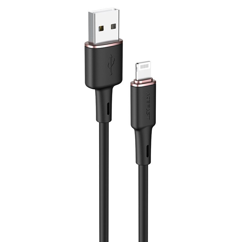 Kabel przewód do iPhone MFI USB – Lightning 2.4A 1.2m czarny Kabel przewód do iPhone MFI USB – Lightning 2.4A 1.2m czarny