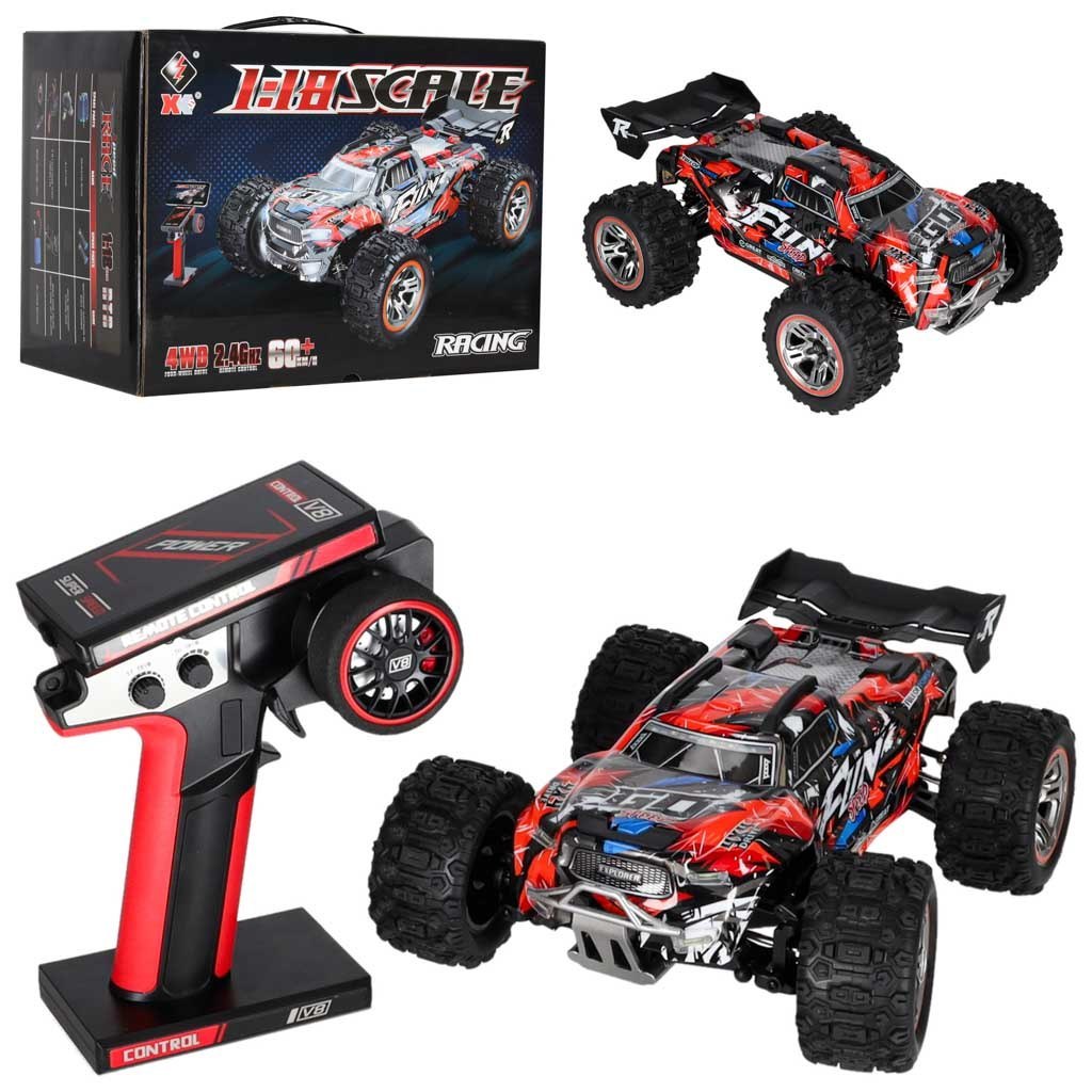 Samochód RC WLToys 184008 1:18 4WD bezszczotkowy LED RTR 60km/h Samochód RC WLToys 184008 1:18 4WD bezszczotkowy LED RTR 60km/h
