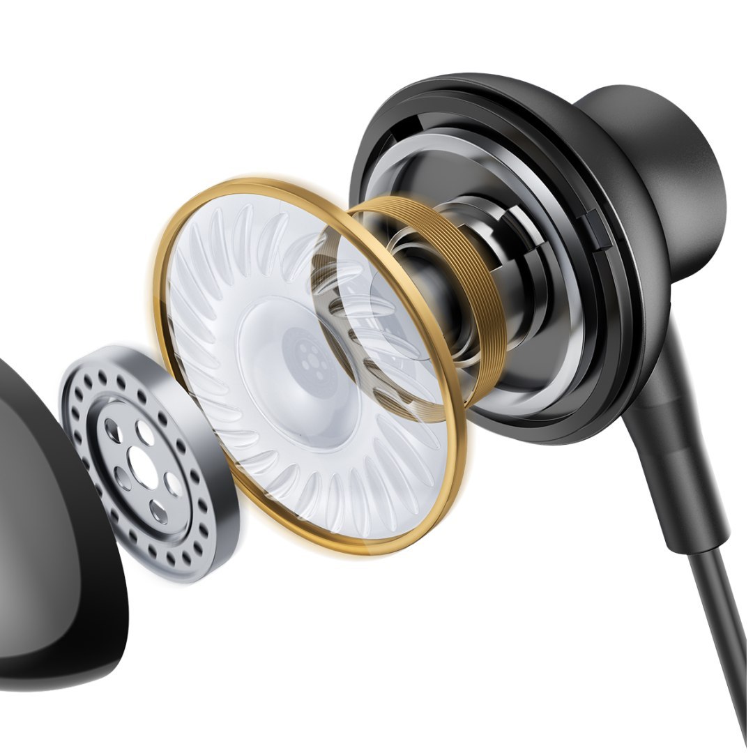 Zestaw słuchawkowy słuchawki douszne USB-C kabel 1.2m czarne Zestaw słuchawkowy słuchawki douszne USB-C kabel 1.2m czarne