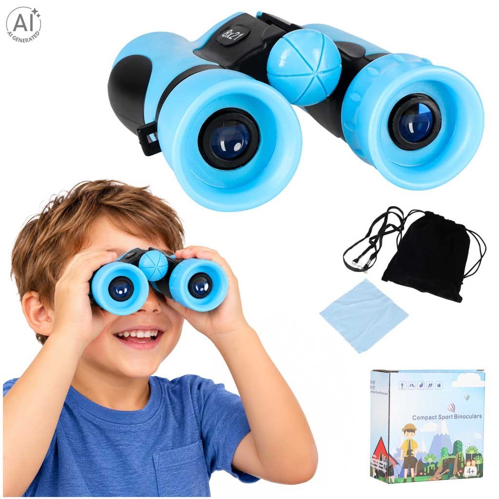 Lornetka dla dzieci do obserwacji ptaków nieba 8x 21mm HD pokrowiec niebieska Lornetka dla dzieci do obserwacji ptaków nieba 8x 21mm HD pokrowiec niebieska