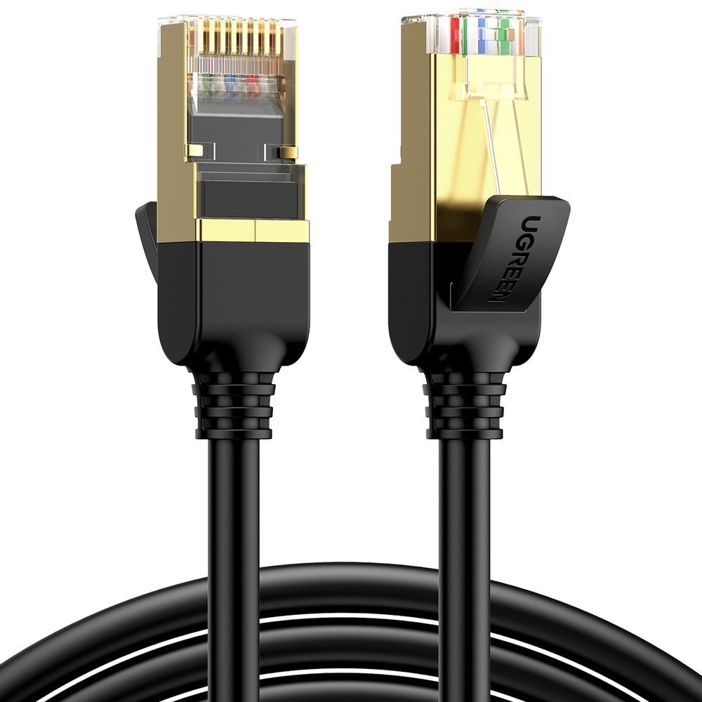 Kabel sieciowy patchcord STP RJ45 Cat 7 15m czarny Kabel sieciowy patchcord STP RJ45 Cat 7 15m czarny