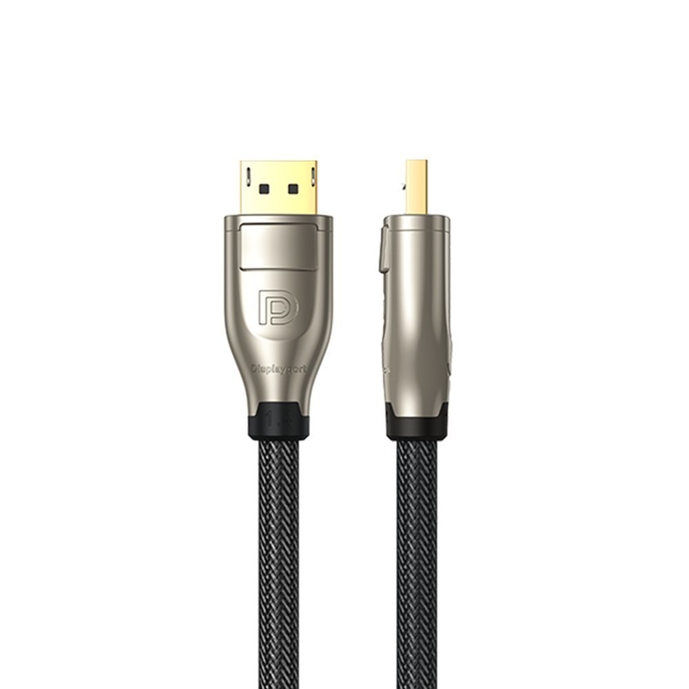 Kabel przewód DisplayPort wytrzymały elastyczny DP112 DP1.4 8K 3m czarny Kabel przewód DisplayPort wytrzymały elastyczny DP112 DP1.4 8K 3m czarny