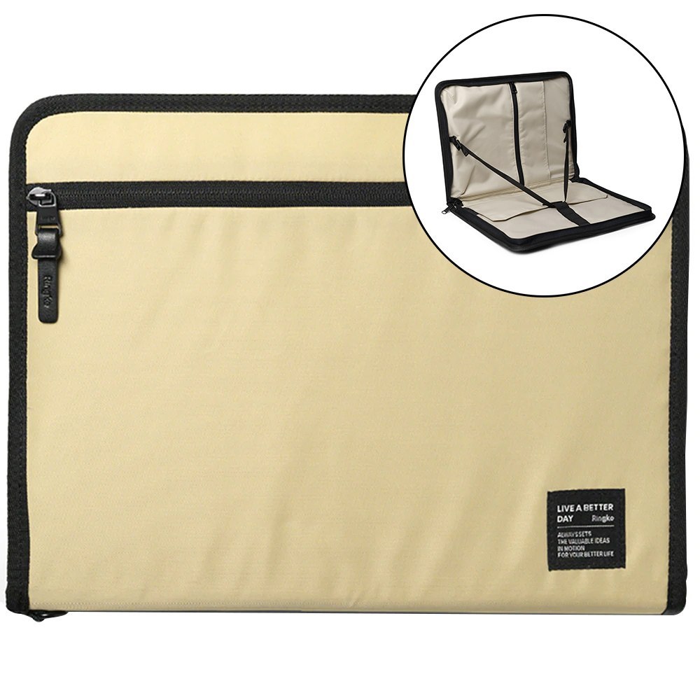 Etui saszetka torba organizer na laptopa tablet do 13” Smart Zip Pouch beżowy