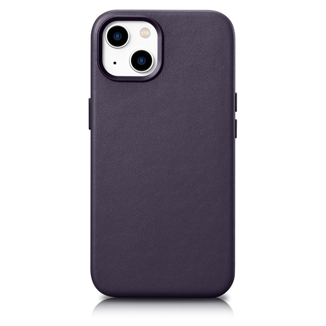 Pokrowiec etui z naturalnej skóry do iPhone 14 Plus MagSafe Case Leather ciemnofioletowy Pokrowiec etui z naturalnej skóry do iPhone 14 Plus MagSafe Case Leather ciemnofioletowy