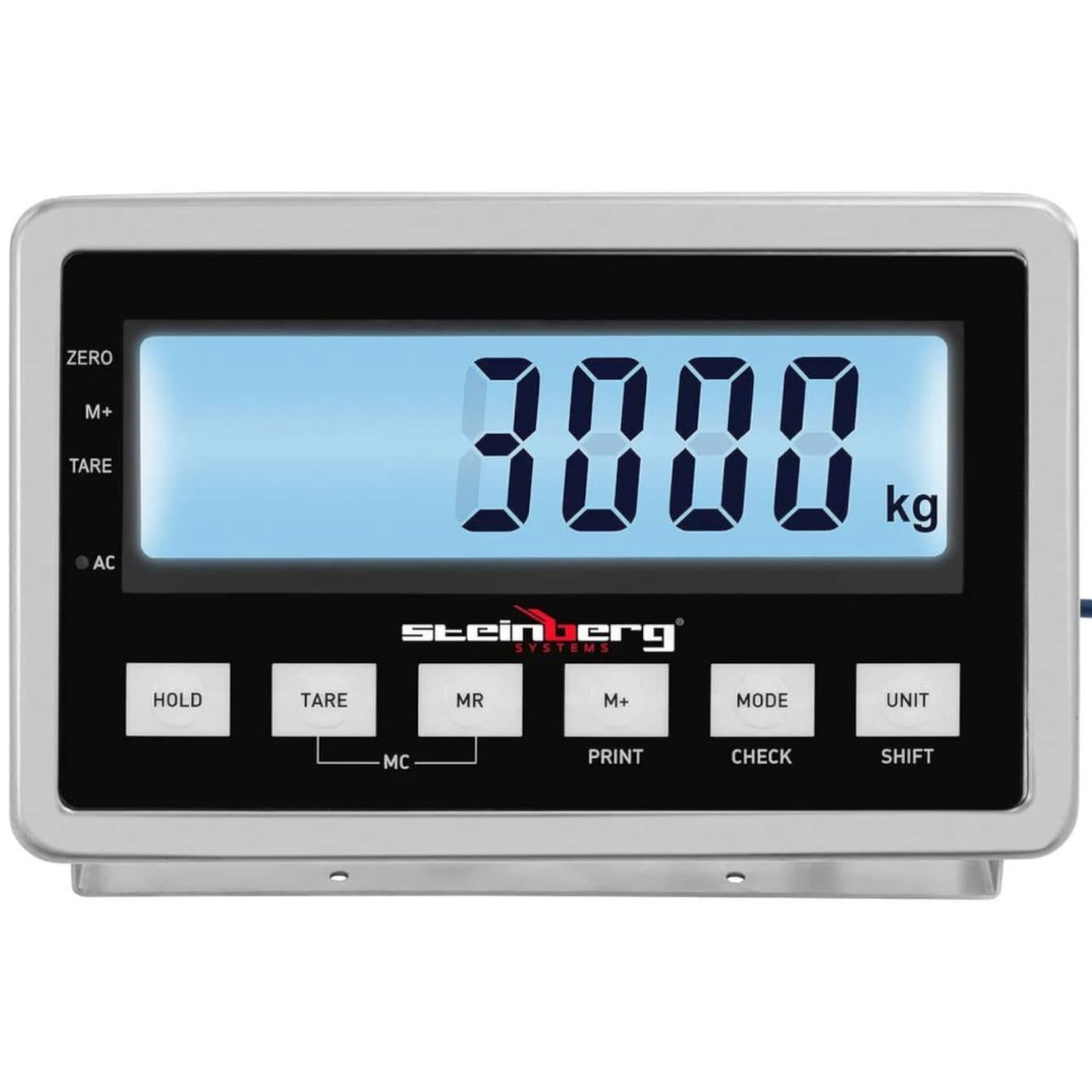 Waga platformowa magazynowa LCD 120 x 120 cm 3000 kg / 1 kg Waga platformowa magazynowa LCD 120 x 120 cm 3000 kg / 1 kg