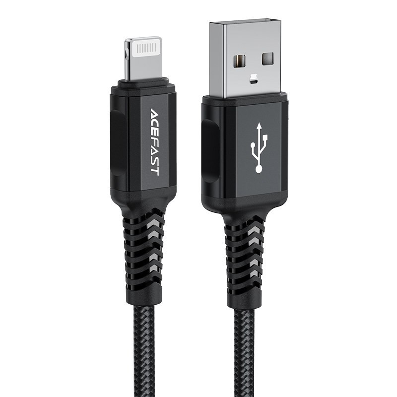 Kabel przewód MFI do iPhone USB – Lightning 2.4A 1.8m czarny