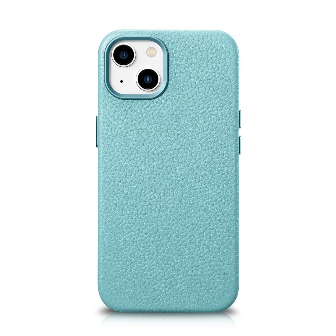 Skórzane etui iPhone 14 Plus magnetyczne z MagSafe Litchi Premium Leather Case zielony Skórzane etui iPhone 14 Plus magnetyczne z MagSafe Litchi Premium Leather Case zielony