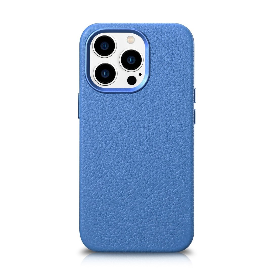 Skórzane etui iPhone 14 Pro Max magnetyczne z MagSafe Litchi Premium Leather Case niebieski Skórzane etui iPhone 14 Pro Max magnetyczne z MagSafe Litchi Premium Leather Case niebieski