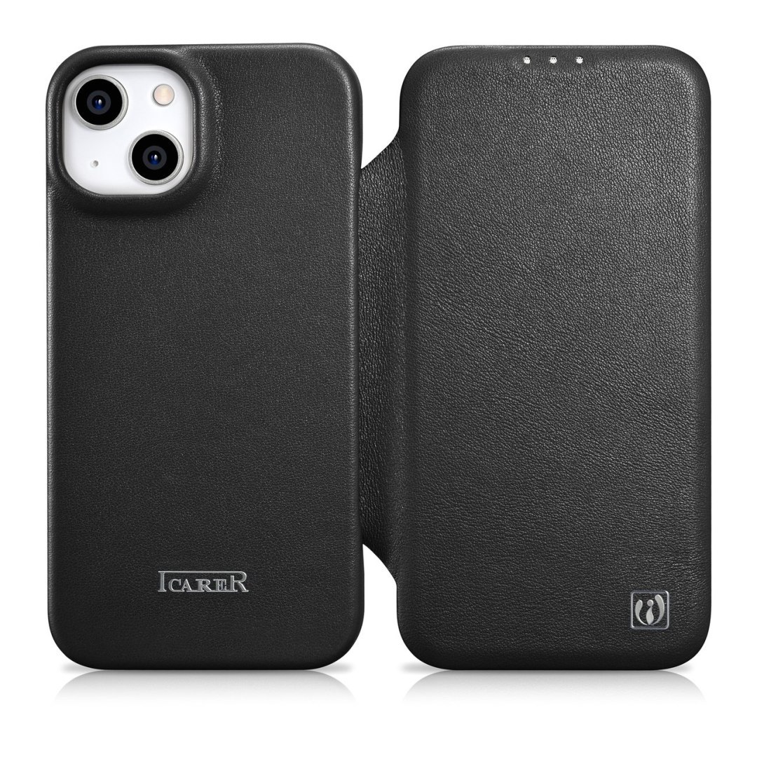 Skórzane etui iPhone 14 z klapką magnetyczne MagSafe CE Premium Leather czarny Skórzane etui iPhone 14 z klapką magnetyczne MagSafe CE Premium Leather czarny