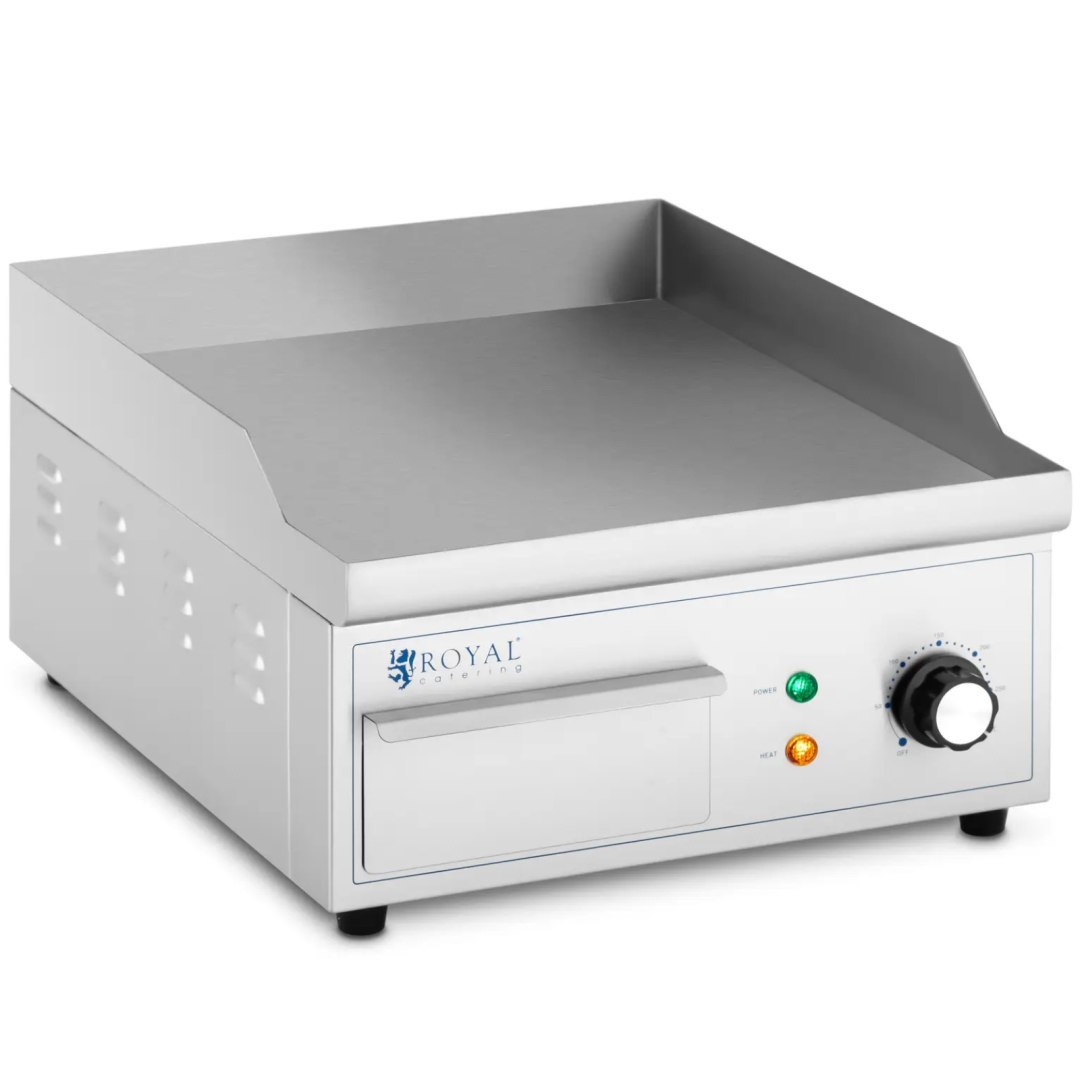 Grill elektryczny płyta grillowa gładka 35 x 38 cm 2000 W Grill elektryczny płyta grillowa gładka 35 x 38 cm 2000 W