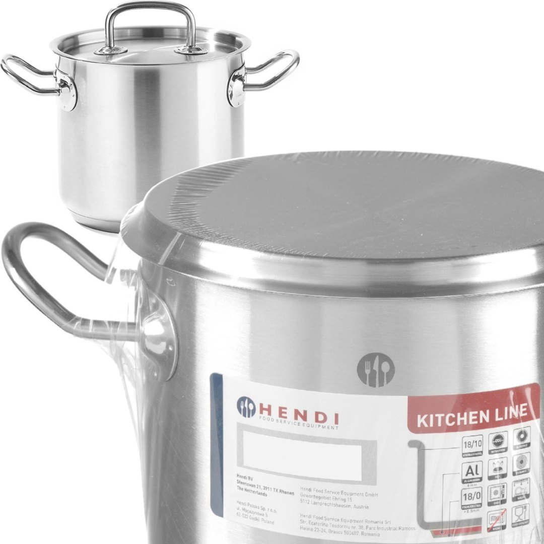 Garnek wysoki Kitchen Line z pokrywką 21 l śr. 320 x 270 h – Hendi 837603