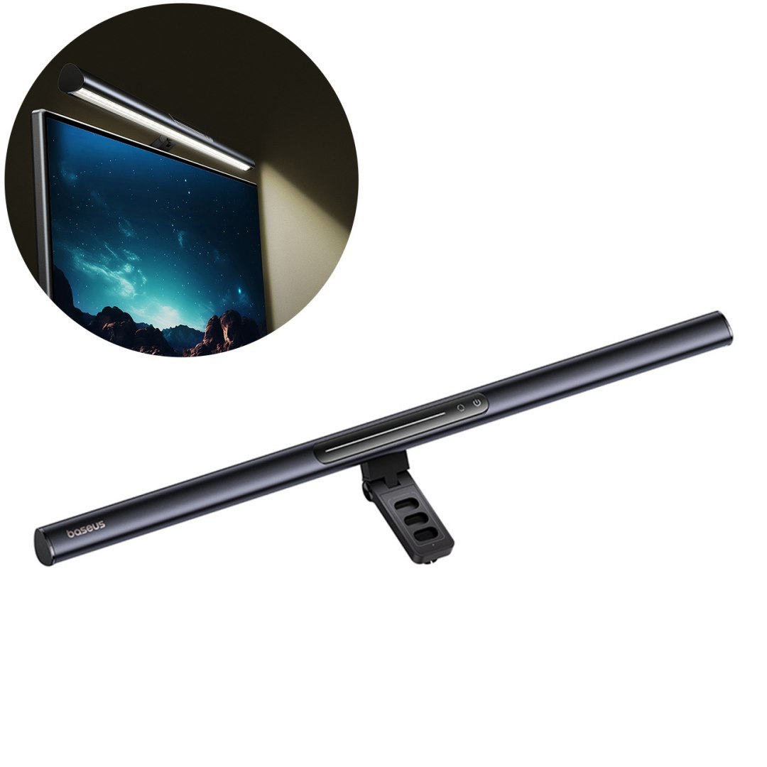 Lampa i-wok na monitor ekran magnetyczna asymetryczna – czarna