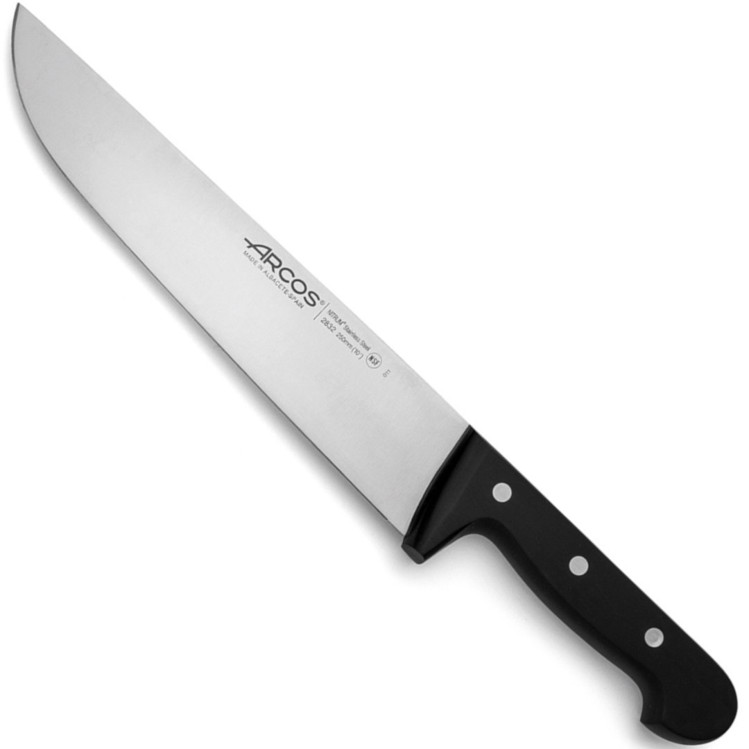 Nóż kuchenny rzeźniczy do surowego mięsa UNIVERSAL dł. 250/383 mm Nóż kuchenny rzeźniczy do surowego mięsa UNIVERSAL dł. 250/383 mm