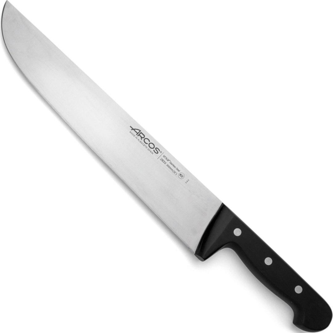Nóż kuchenny rzeźniczy do surowego mięsa UNIVERSAL dł. 300/434 mm Nóż kuchenny rzeźniczy do surowego mięsa UNIVERSAL dł. 300/434 mm