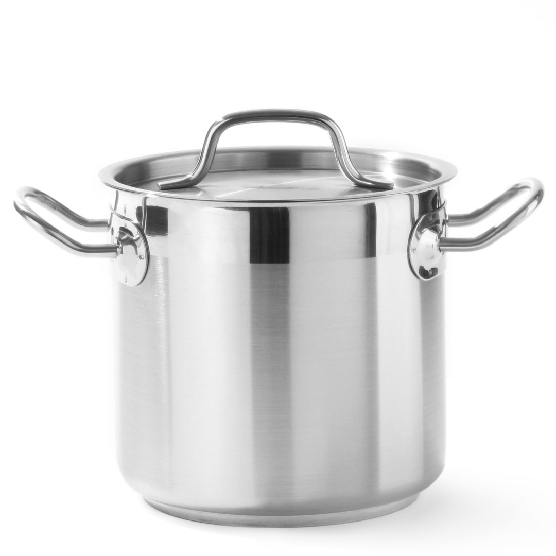 Garnek wysoki Profi Line z pokrywką dno Sandwich 37 l śr. 360 x 360 h – Hendi 832707