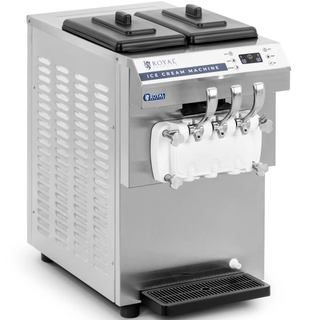 Maszyna automat do lodów włoskich 1350 W 16 l/h – 3 smaki Maszyna automat do lodów włoskich 1350 W 16 l/h – 3 smaki