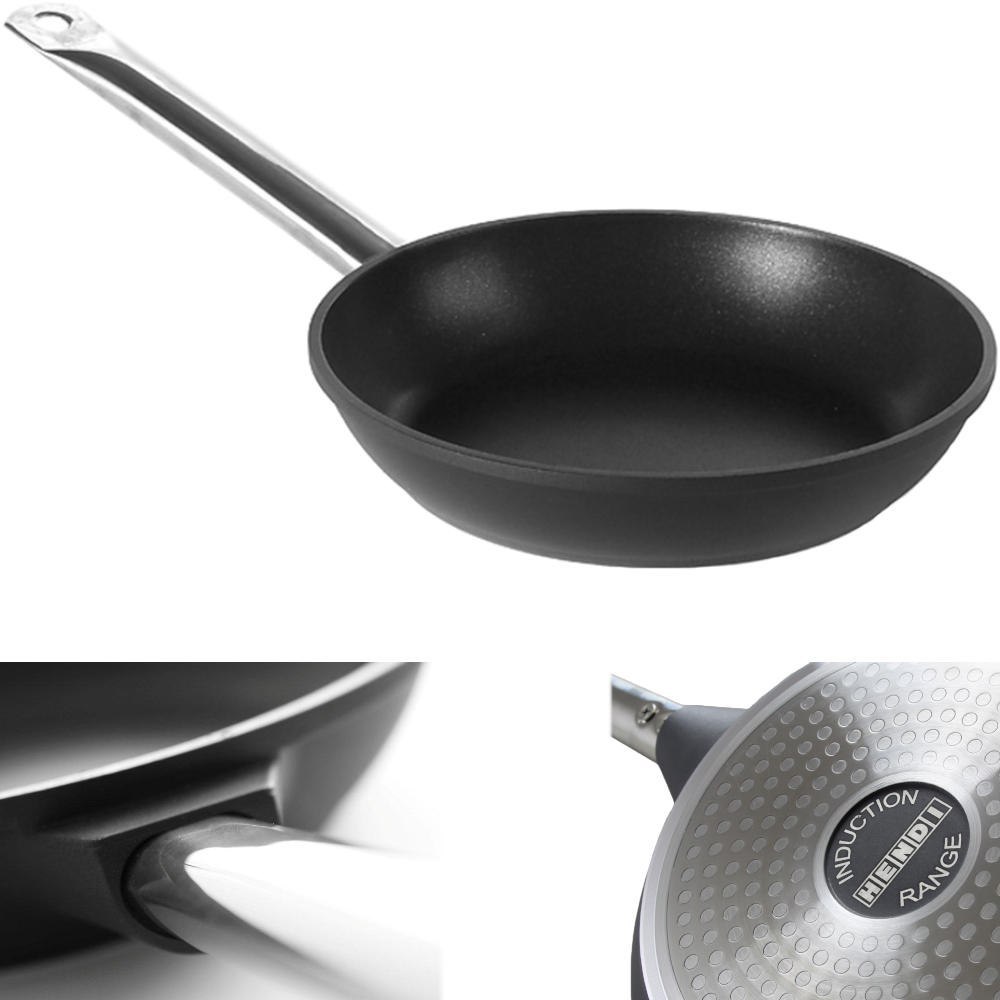 Patelnia indukcyjna Profi Line z odlewu aluminium powlekana tytanem śr. 240 mm – Hendi 629154
