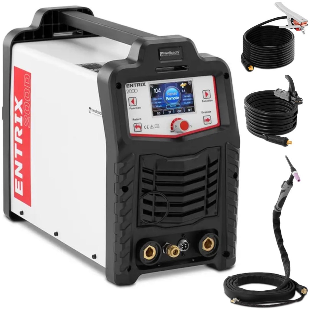 Spawarka cyfrowa do aluminium ENTRIX TIG MMA HF AC/DC Puls 200A Spawarka cyfrowa do aluminium ENTRIX TIG MMA HF AC/DC Puls 200A