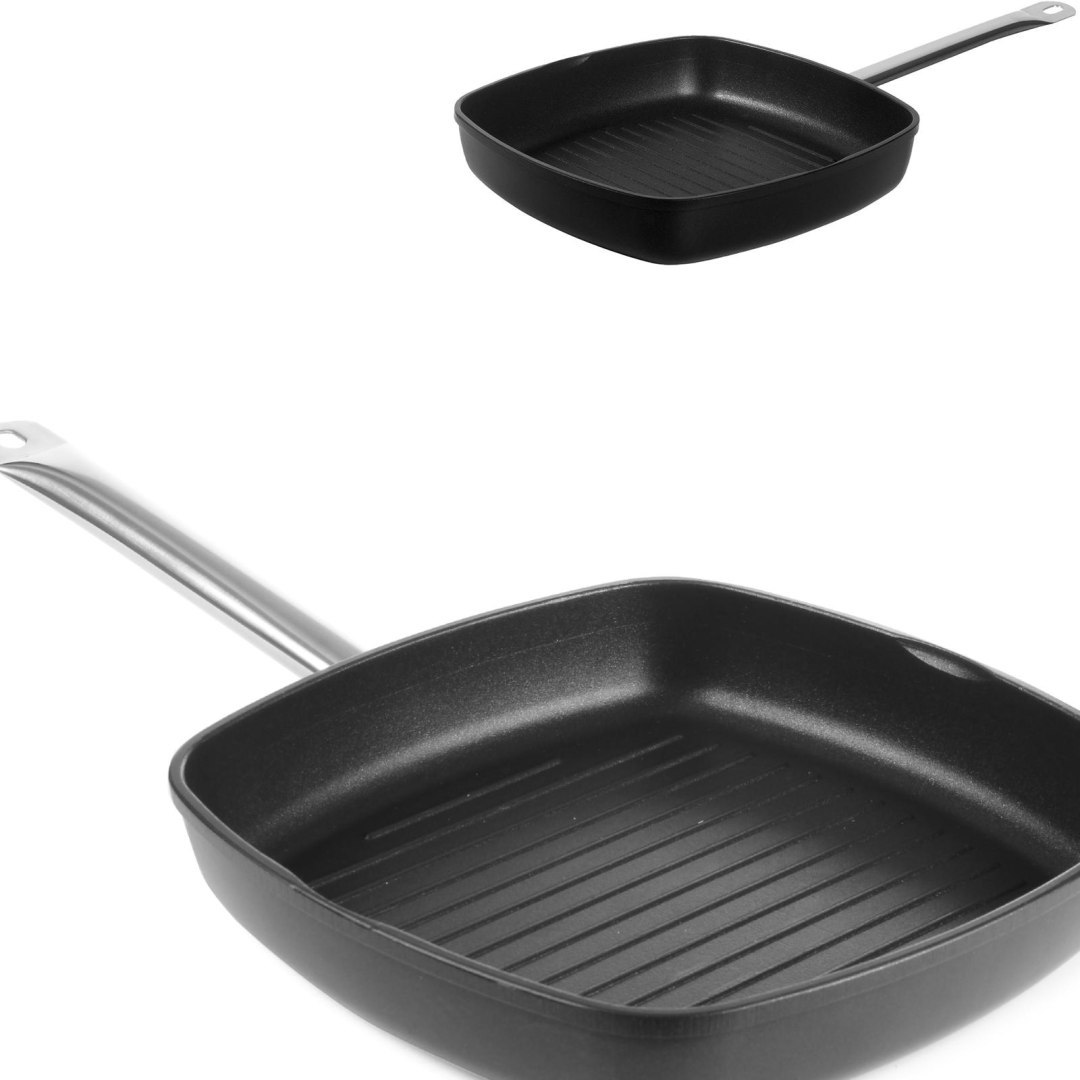 Patelnia do grillowania Profi Line – ryflowana – Hendi 629802