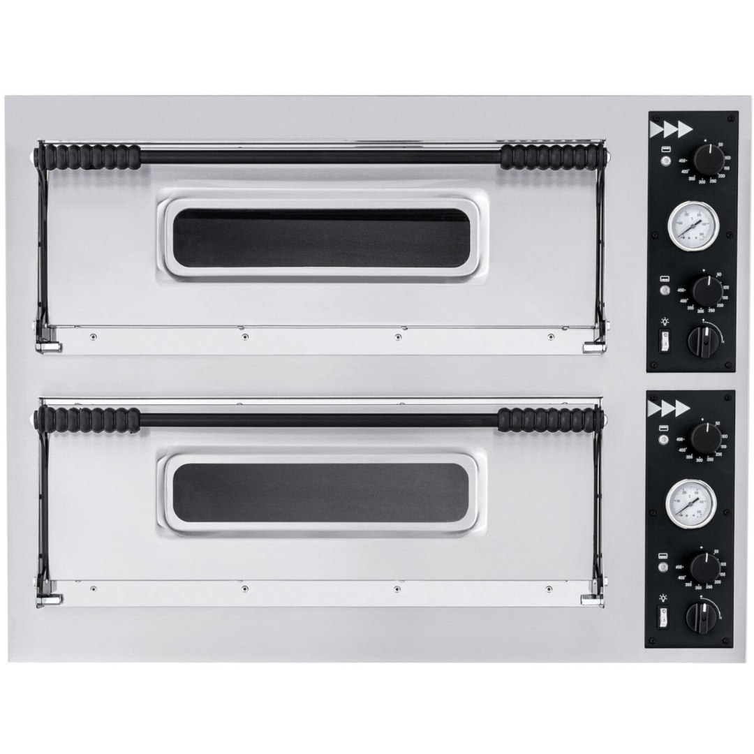 Piec do pizzy 2-komorowy na 8 pizz śr. 32 cm BASIC 44 9400 W Piec do pizzy 2-komorowy na 8 pizz śr. 32 cm BASIC 44 9400 W
