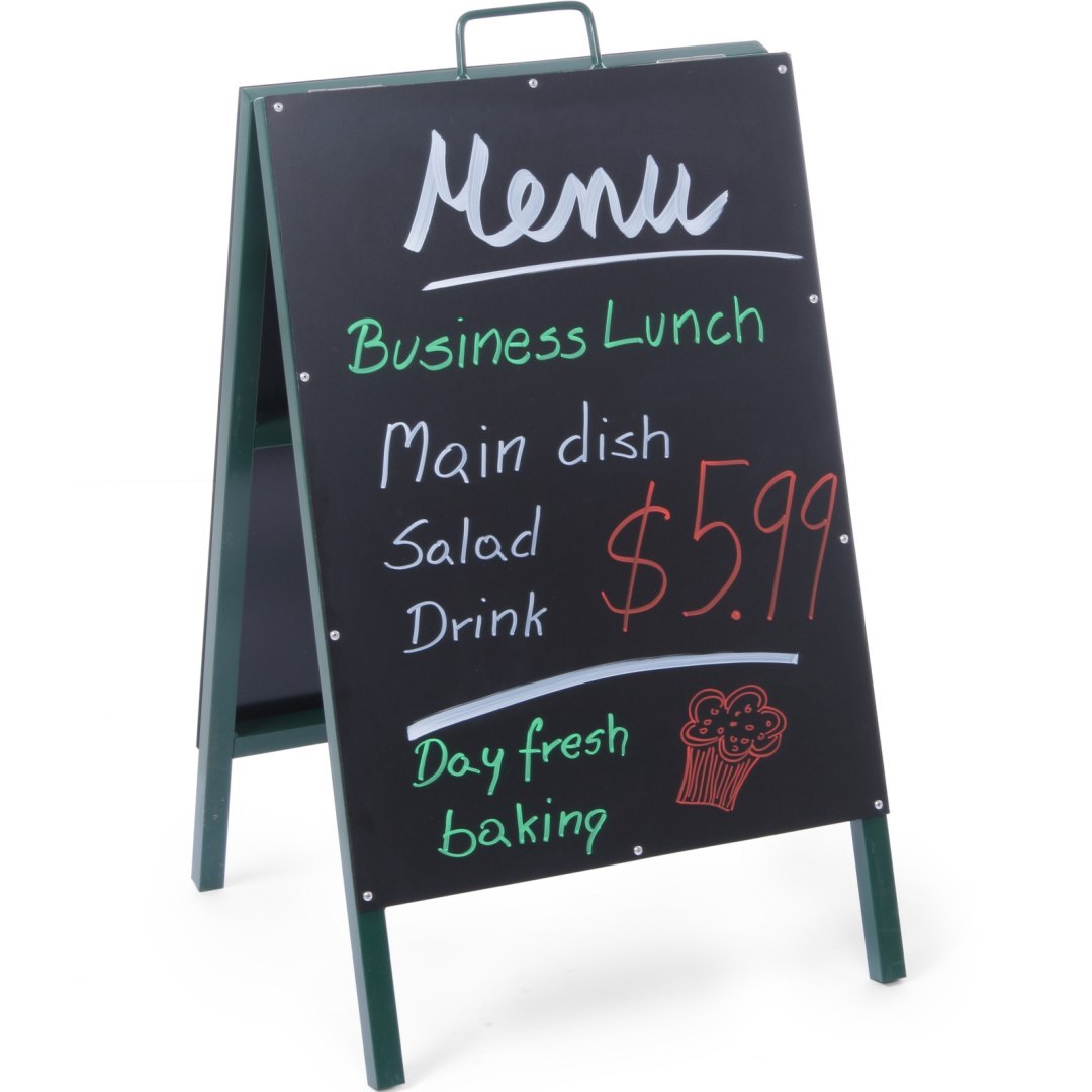 Tablica informacyjna reklamowa MENU wolnostojąca do restauracji 500x850mm – Hendi 664117