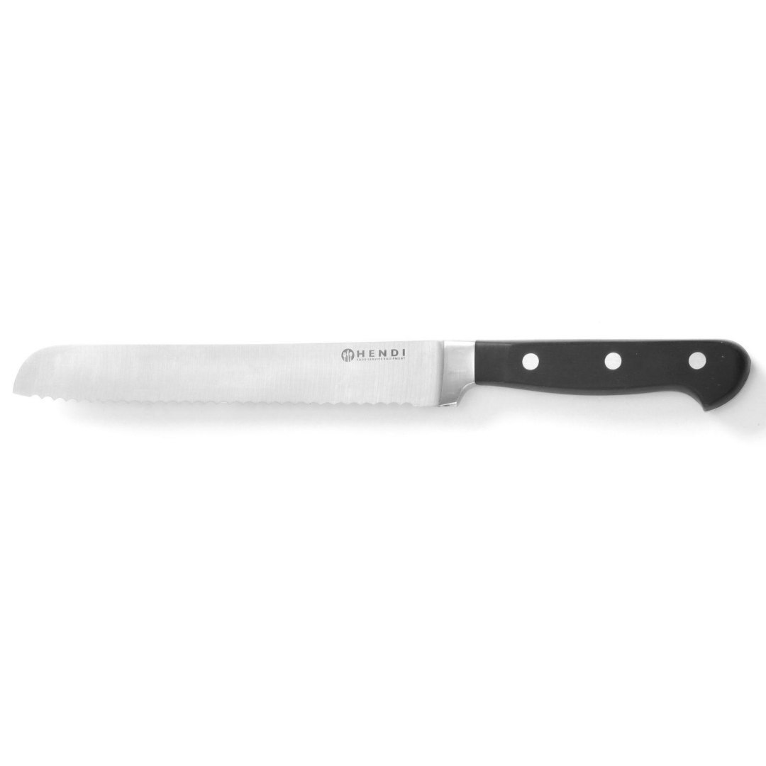 Profesjonalny nóż do chleba kuty ze stali Kitchen Line 230 mm – Hendi 781333