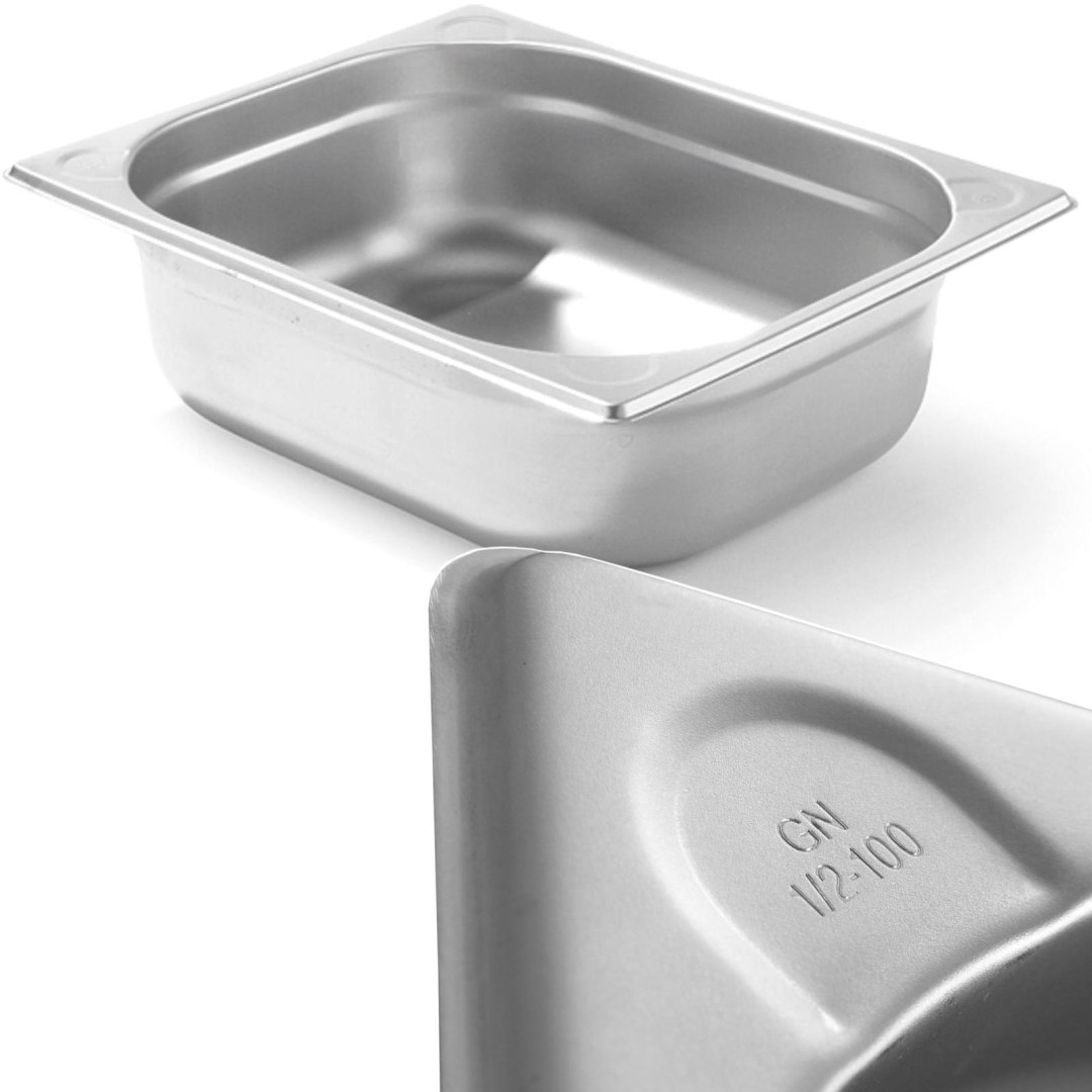 Pojemnik GN 1/2 stalowy Kitchen Line wys. 100 mm – Hendi 806333 Pojemnik GN 1/2 stalowy Kitchen Line wys. 100 mm – Hendi 806333