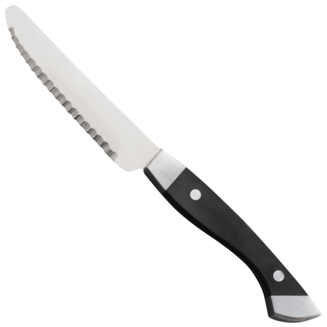 Nóż do steków z ząbkami nierdzewny uchwyt z tworzywa POM dł. 130 mm – Hendi 841082