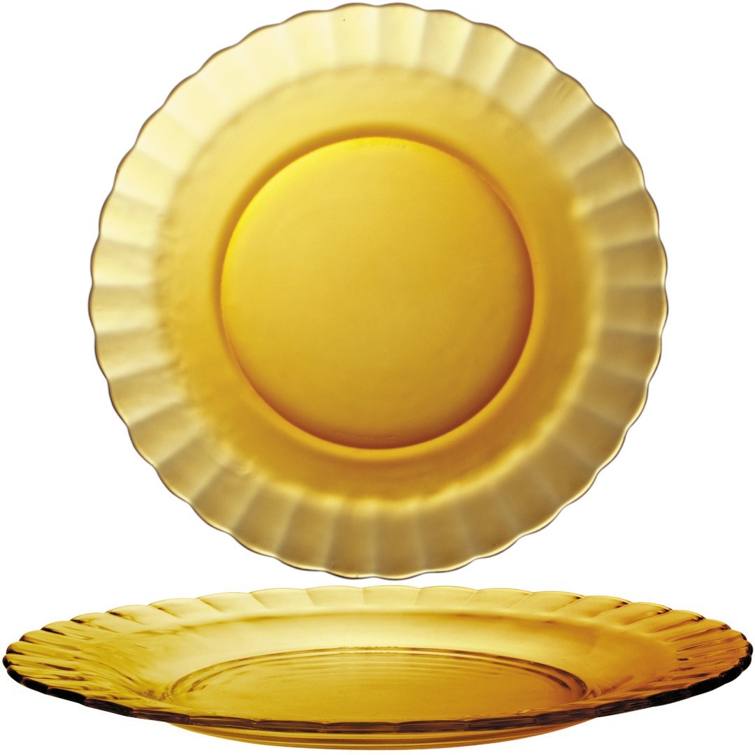 Talerz deserowy Duralex PICARDIE AMBER pomarańczowy śr. 205 mm – zestaw 6 szt.