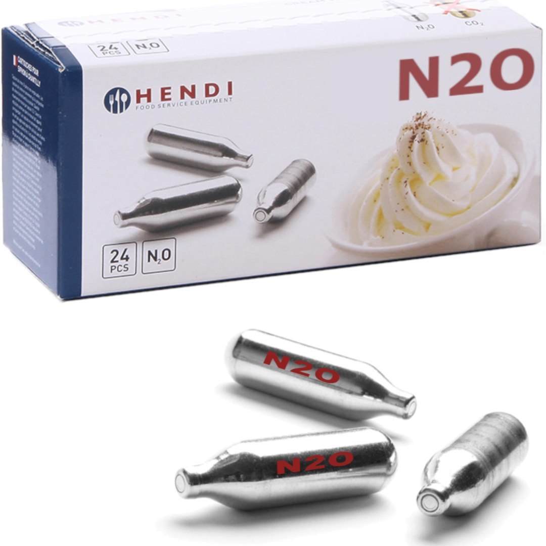 Naboje do syfonu do bitej śmietany gaz N2O 24 szt. – Hendi 588215