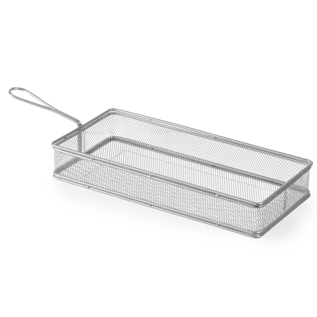 Koszyk miniaturowy do smażonych przekąsek stal nierdzewna 275x130x45mm – Hendi 426456