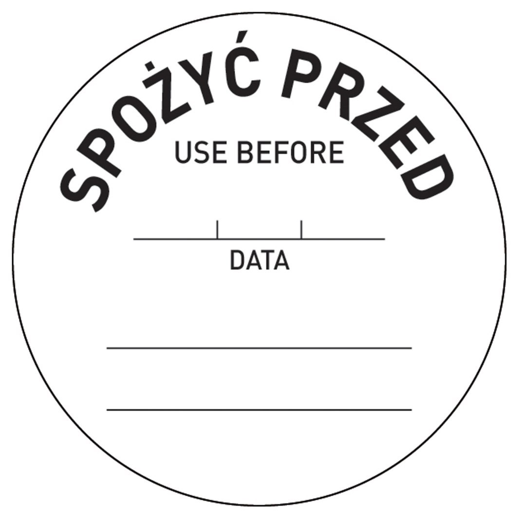 Naklejki food safety spożyć przed PL EN 500 szt. Hendi 850145 Naklejki food safety spożyć przed PL EN 500 szt. Hendi 850145