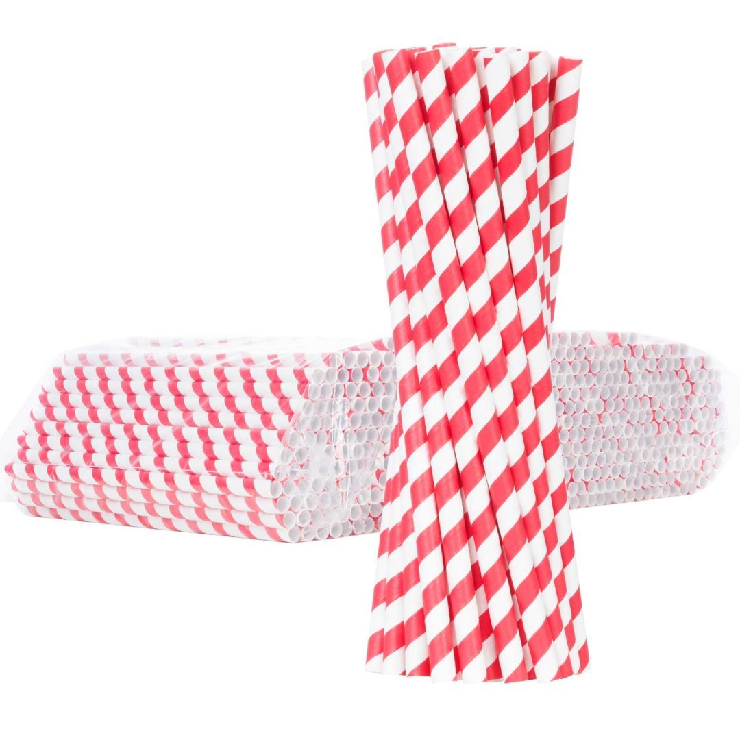 Słomki papierowe BIO ekologiczne PAPER STRAWS grube 8/205mm – biało-czerwone 500szt. Słomki papierowe BIO ekologiczne PAPER STRAWS grube 8/205mm – biało-czerwone 500szt.