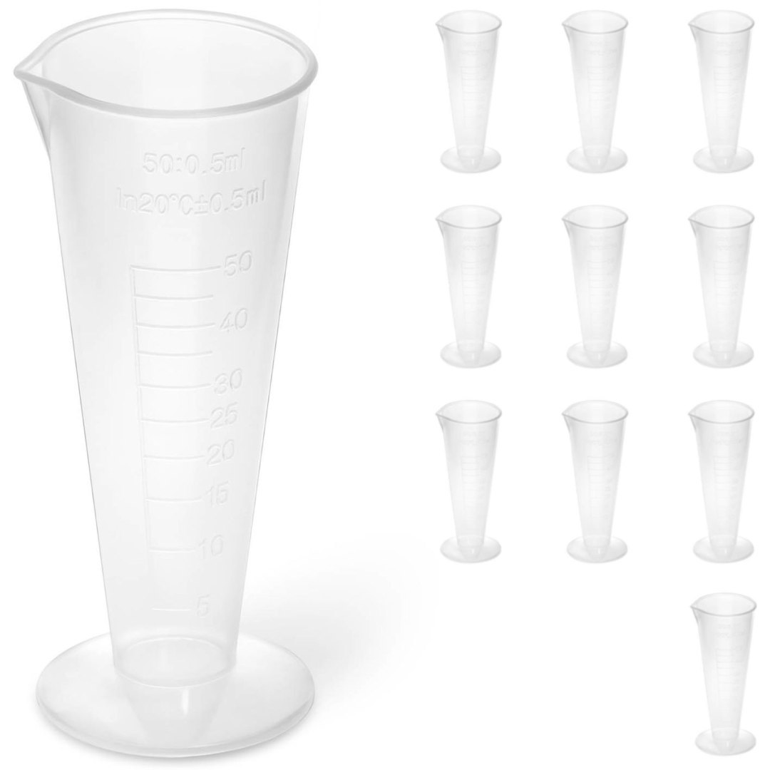 Zlewka laboratoryjna plastikowa z podziałką 50 ml – 10 szt.