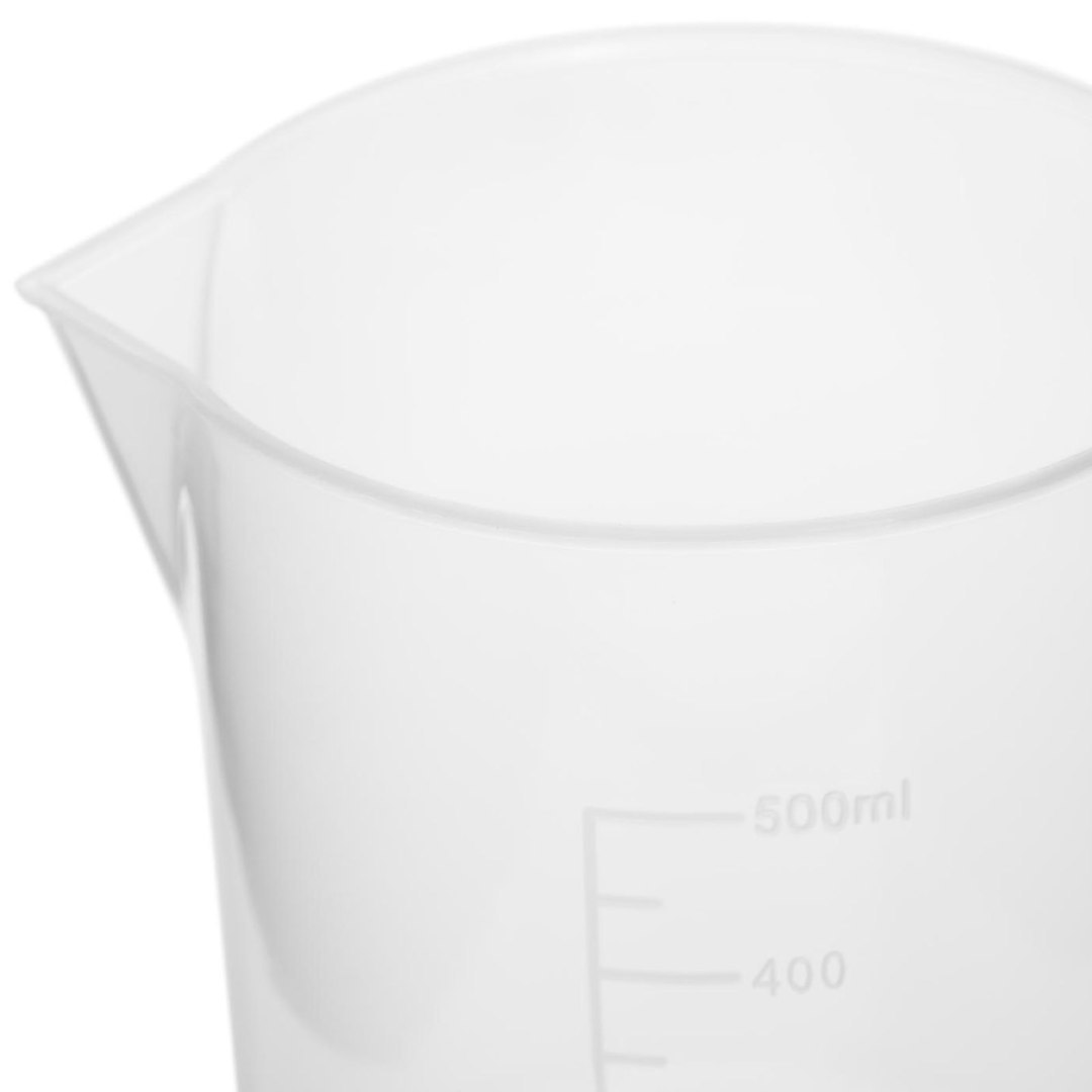 Zlewka laboratoryjna plastikowa z podziałką 500 ml – 10 szt.
