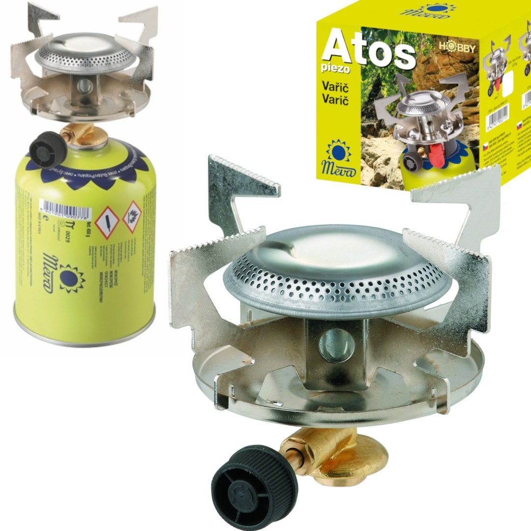 Kuchenka turystyczna na gaz na kartusze gazowe z gwintem 7/16″ ATOS 1.8kW