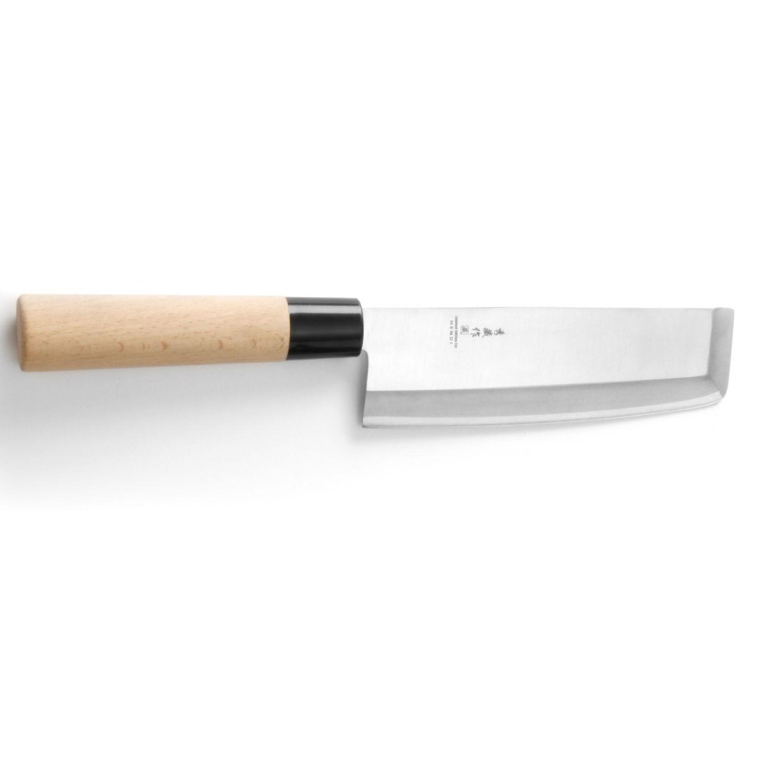Nóż japoński NAKIRI z drewnianą rączką 180 mm – Hendi 845028