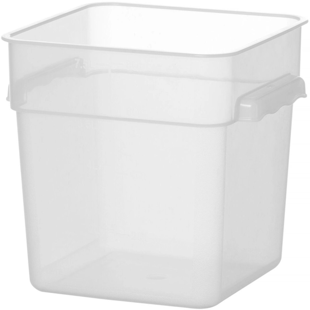 Pojemnik spożywczy do przechowywania żywności z podziałką 7.6 l 235 x 235 x 230 mm – Hendi 870938