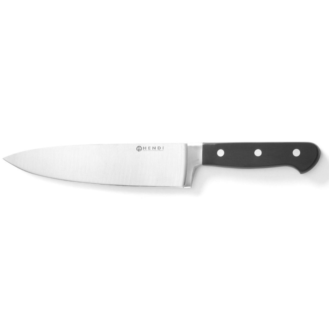 Profesjonalny nóż kucharski szefa kuchni kuty ze stali Kitchen Line 200 mm – Hendi 781319 Profesjonalny nóż kucharski szefa kuchni kuty ze stali Kitchen Line 200 mm – Hendi 781319