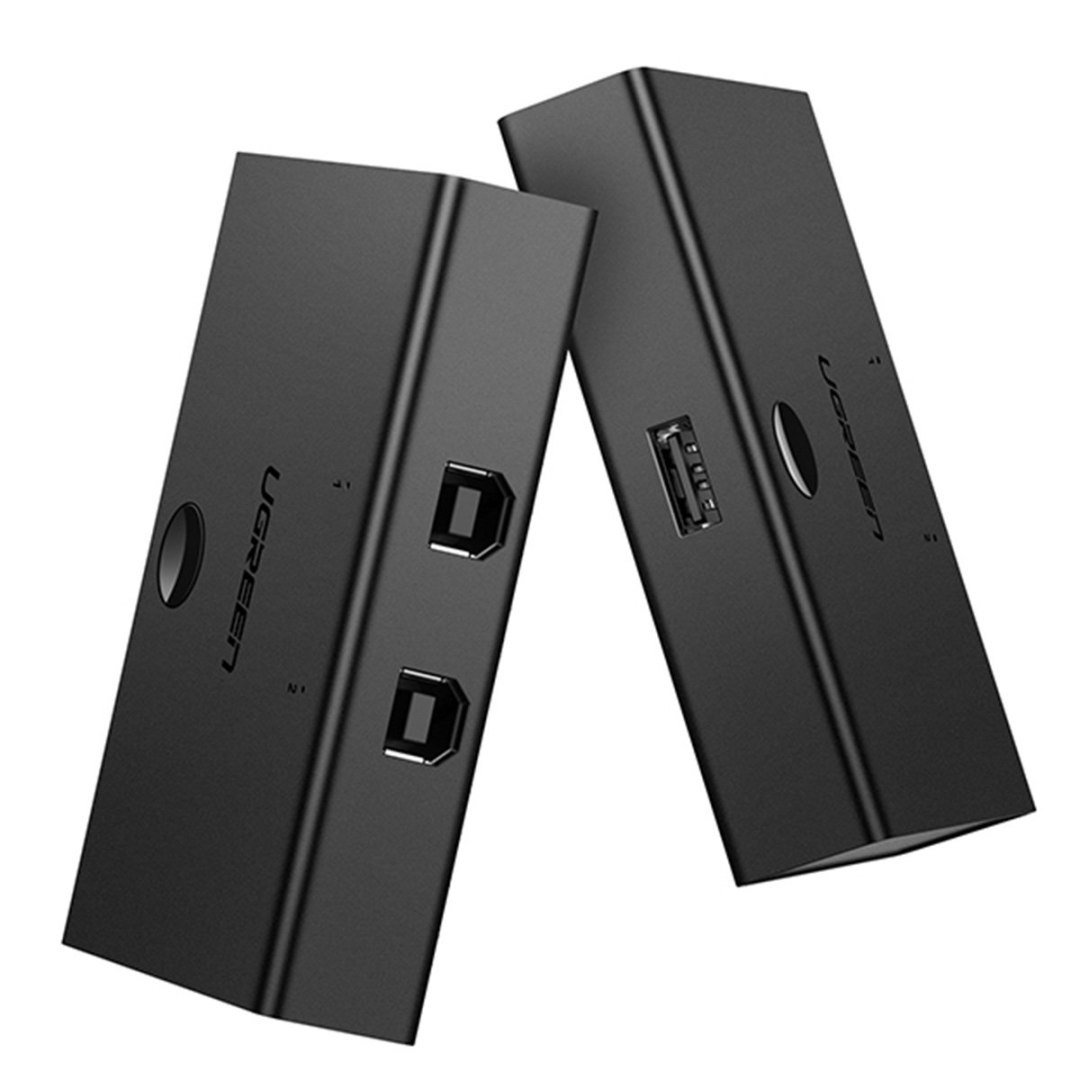 Switch adapter przełącznik przejściówka 2x USB-B – USB-A – czarny