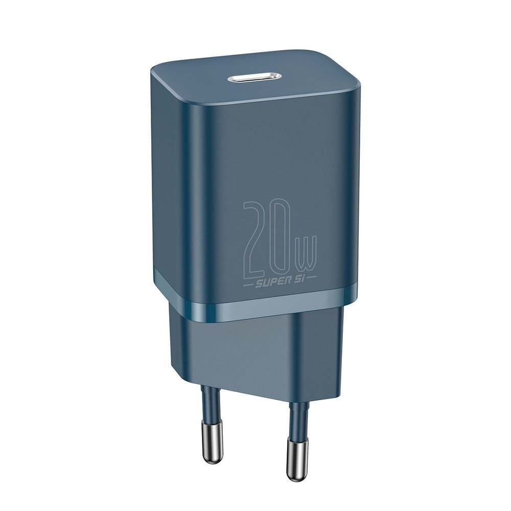 Super Si 1C szybka ładowarka USB-C 20W Power Delivery niebieski Super Si 1C szybka ładowarka USB-C 20W Power Delivery niebieski
