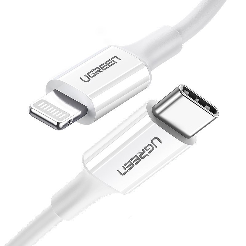 Kabel przewód do iPhone MFi USB-C – Lightning 20W 3A 0.5m biały Kabel przewód do iPhone MFi USB-C – Lightning 20W 3A 0.5m biały