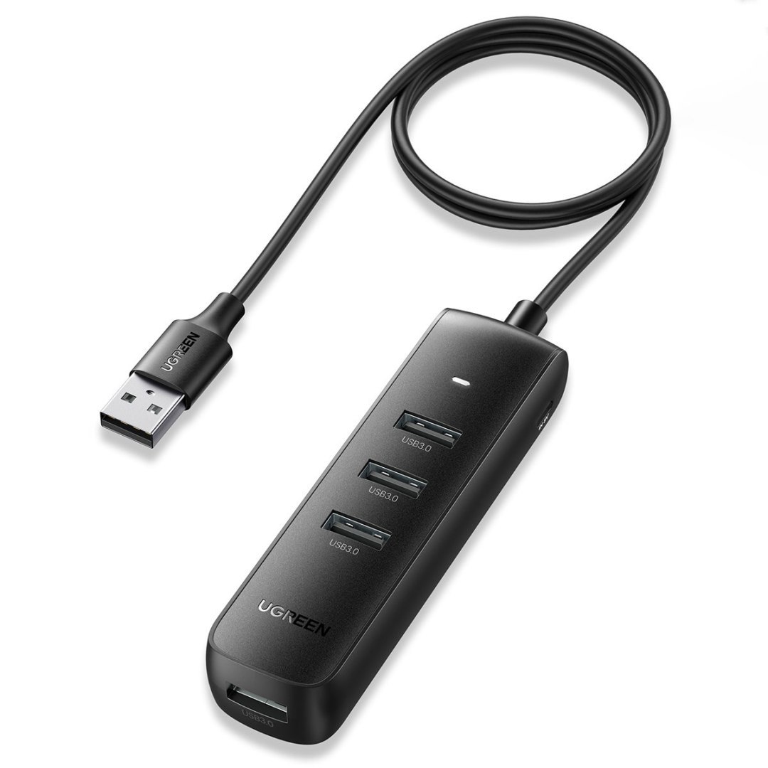 Rozdzielacz portów HUB USB-A – 4x USB 3.2 Gen 1 czarny